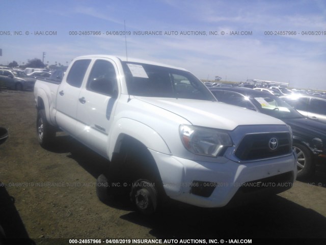 3TMKU4HN1FM046432 - 2015 TOYOTA TACOMA DBL CAB PRERUNNER LNG BED WHITE photo 1