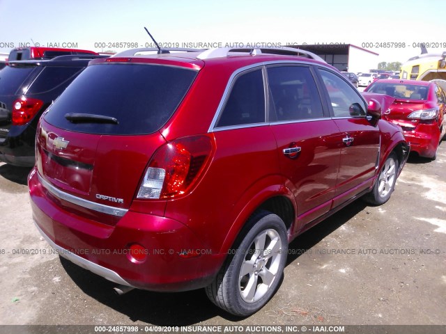 3GNAL3EK5ES663899 - 2014 CHEVROLET CAPTIVA LT RED photo 4