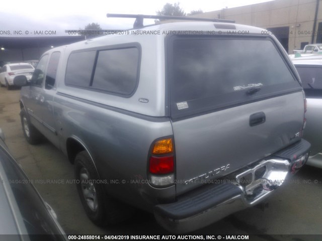 5TBRT34123S391598 - 2003 TOYOTA TUNDRA ACCESS CAB SR5 SILVER photo 3