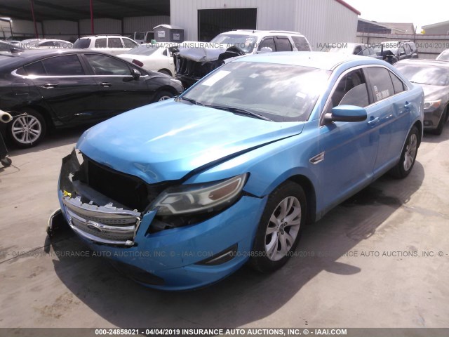 1FAHP2EW9BG136022 - 2011 FORD TAURUS SEL BLUE photo 2