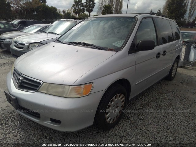 2HKRL18502H542774 - 2002 HONDA ODYSSEY LX SILVER photo 2