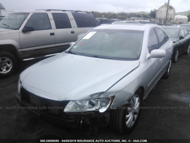 KMHFC46F86A086256 - 2006 HYUNDAI AZERA SE/LIMITED SILVER photo 2