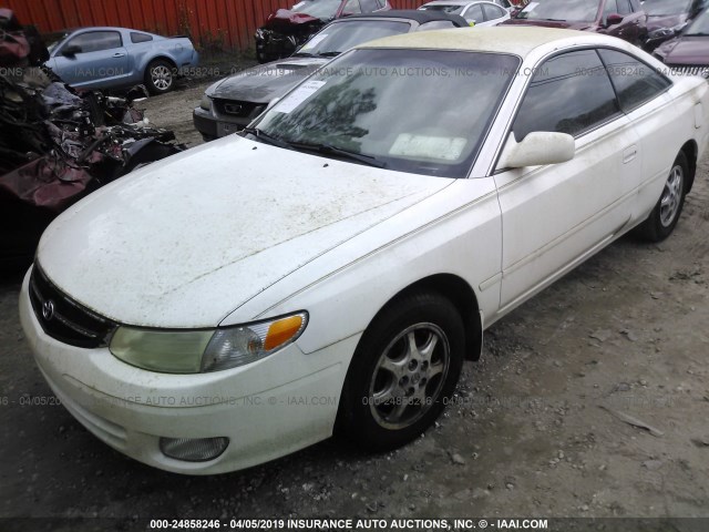 2T1CG22P21C466244 - 2001 TOYOTA CAMRY SOLARA SE WHITE photo 2