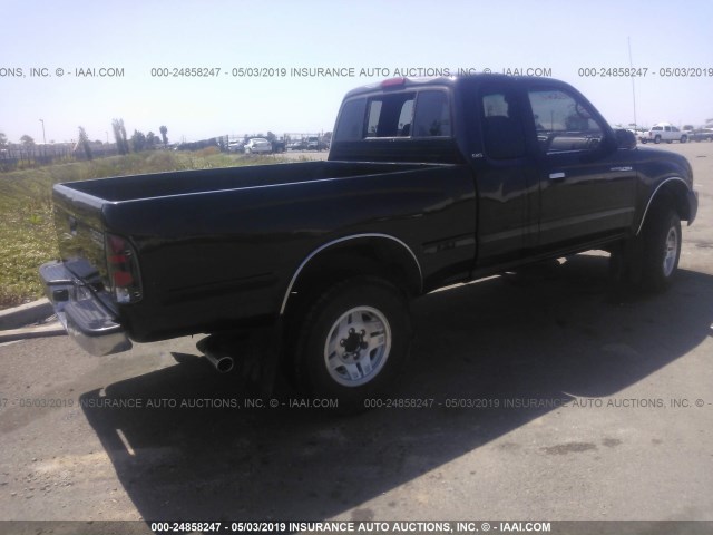 5TESN92N1YZ706123 - 2000 TOYOTA TACOMA XTRACAB PRERUNNER შავი ფოტო 4