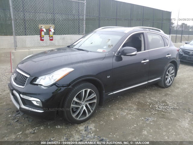 JN1BJ0RR0HM413289 - 2017 INFINITI QX50 BLACK photo 2