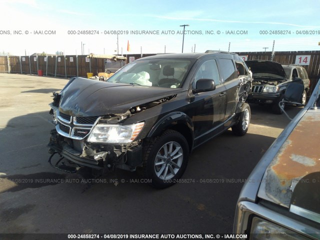 3C4PDDBG1HT595556 - 2017 DODGE JOURNEY SXT BLACK photo 2