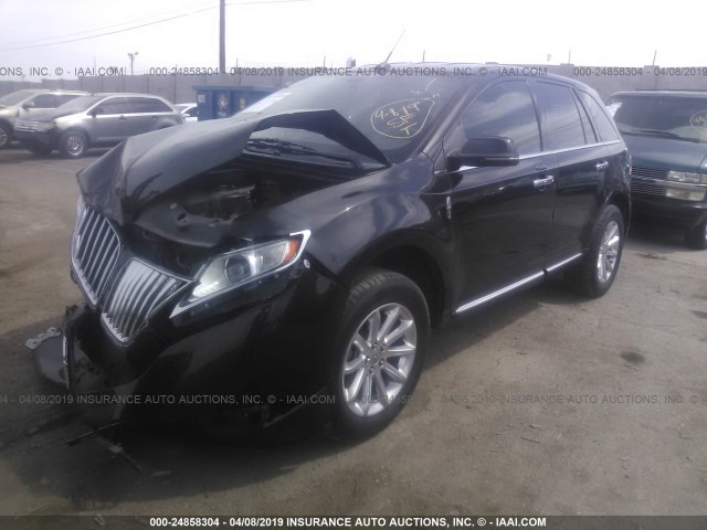 2LMDJ8JK9DBL19060 - 2013 LINCOLN MKX BLACK photo 2