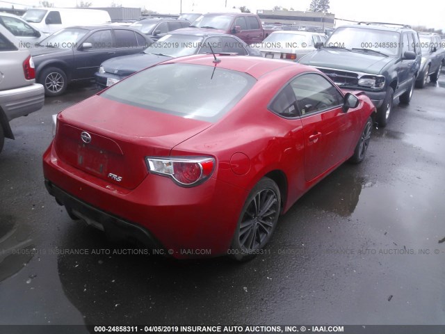 JF1ZNAA19E9701098 - 2014 TOYOTA SCION FR-S RED photo 4