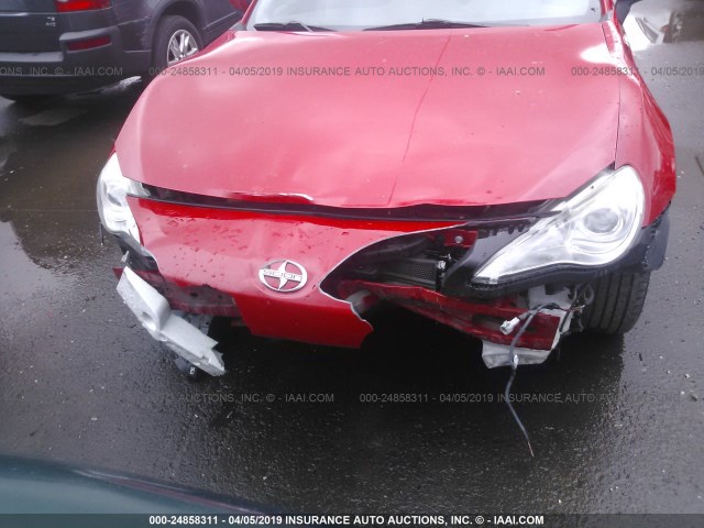 JF1ZNAA19E9701098 - 2014 TOYOTA SCION FR-S RED photo 6