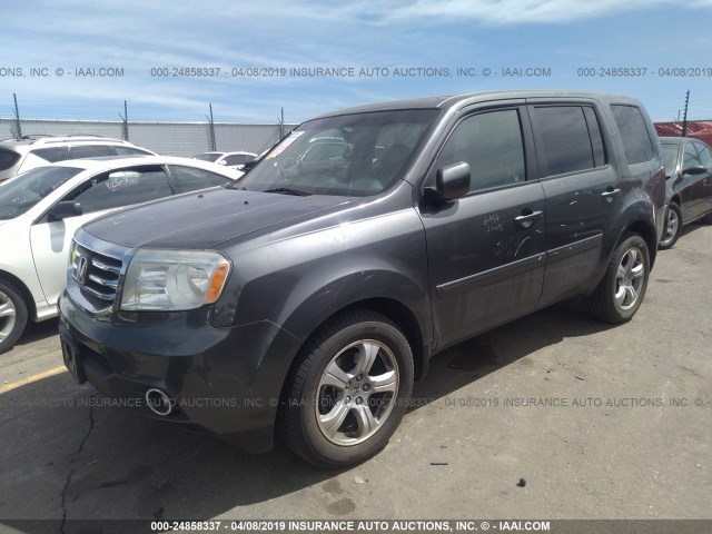 5FNYF4H7XCB008350 - 2012 HONDA PILOT EXLN GRAY photo 2