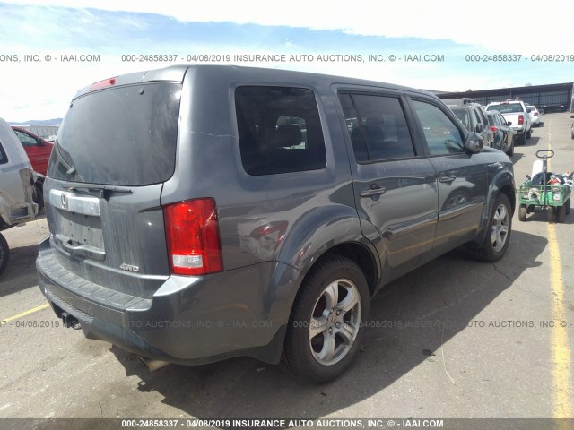 5FNYF4H7XCB008350 - 2012 HONDA PILOT EXLN GRAY photo 4