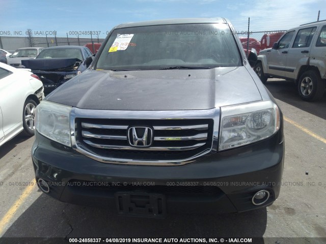 5FNYF4H7XCB008350 - 2012 HONDA PILOT EXLN GRAY photo 6