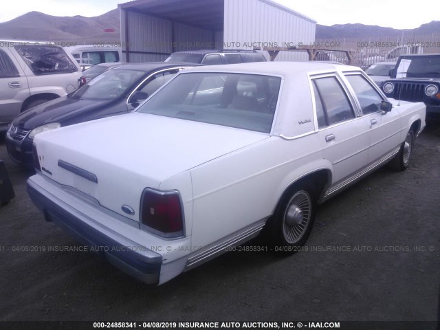 2FACP74F1MX111797 - 1991 FORD CROWN VICTORIA LX WHITE photo 4