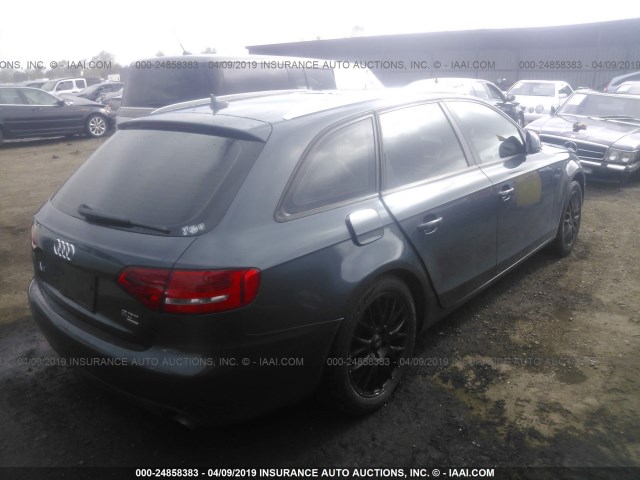 WAUVF78K29A232817 - 2009 AUDI A4 2.0T AVANT QUATTRO GRAY photo 4