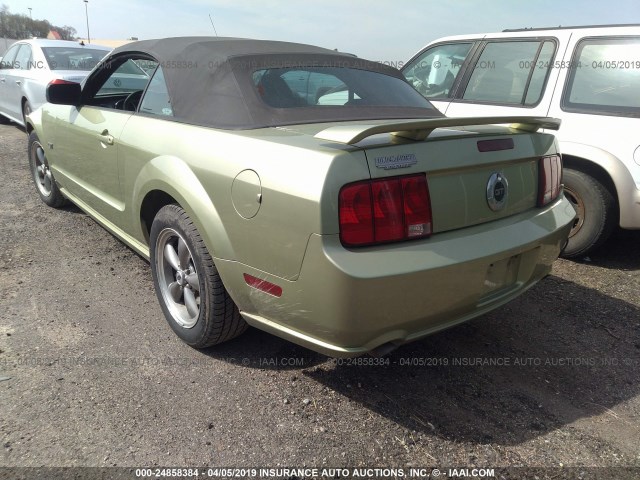 1ZVHT85H465107794 - 2006 FORD MUSTANG GT GREEN photo 3