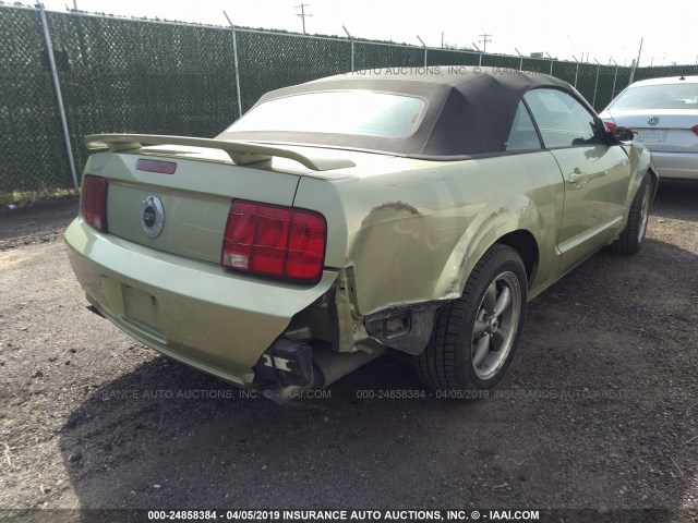 1ZVHT85H465107794 - 2006 FORD MUSTANG GT GREEN photo 4