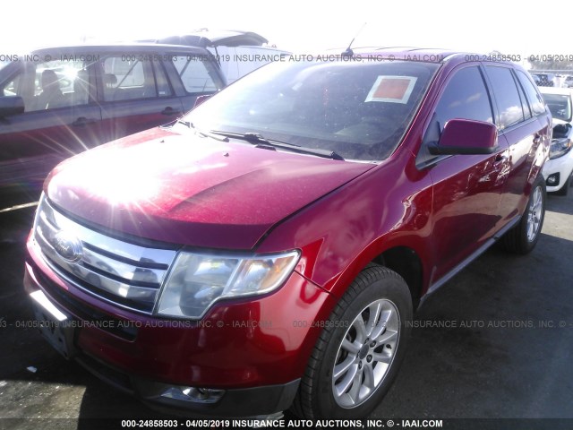 2FMDK3JC0ABA57266 - 2010 FORD EDGE SEL RED photo 2