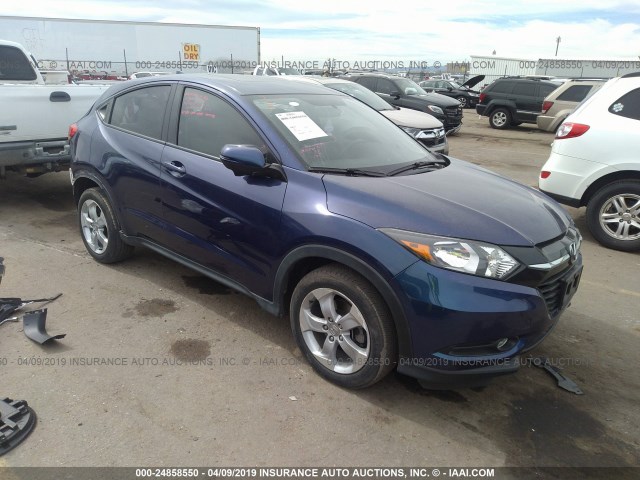 3CZRU6H51GM740124 - 2016 HONDA HR-V EX BLUE photo 1