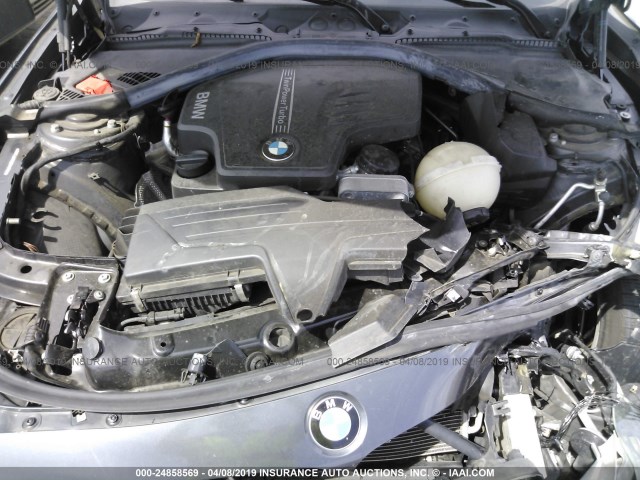 WBA3C1C59EK113701 - 2014 BMW 328 I SULEV GRAY photo 10