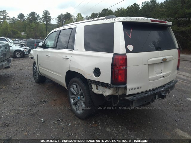 1GNSCCKC4FR516673 - 2015 CHEVROLET TAHOE C1500 LTZ WHITE photo 3