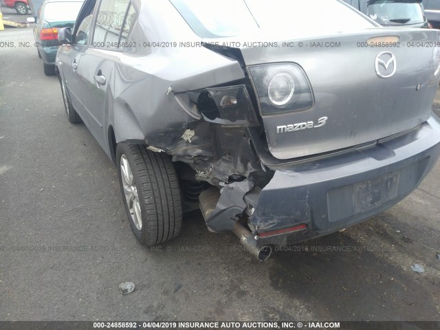 JM1BK324071675274 - 2007 MAZDA 3 S GRAY photo 6