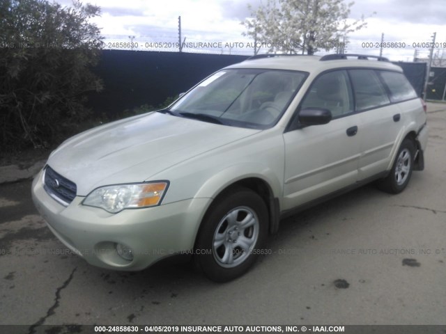 4S4BP61C477302596 - 2007 SUBARU LEGACY OUTBACK 2.5I Champagne photo 2