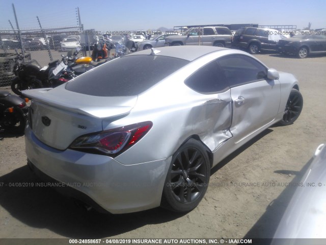 KMHHT6KD1DU109073 - 2013 HYUNDAI GENESIS COUPE 2.0T SILVER photo 4