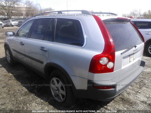 YV1CZ59H641063879 - 2004 VOLVO XC90 SILVER photo 3