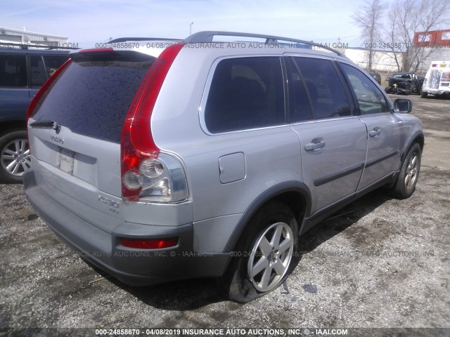 YV1CZ59H641063879 - 2004 VOLVO XC90 SILVER photo 4