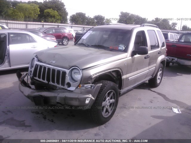 1J8GL58K56W196041 - 2006 JEEP LIBERTY LIMITED GOLD photo 2