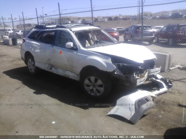 4S4BRBKC1B3396261 - 2011 SUBARU OUTBACK 2.5I LIMITED WHITE photo 1