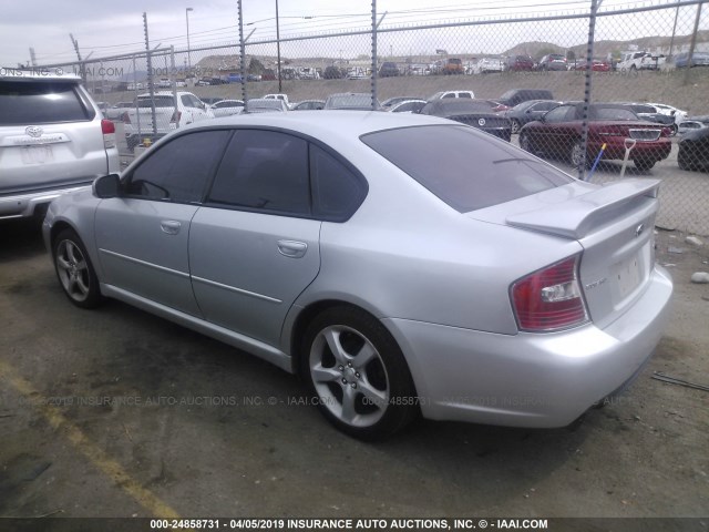 4S3BL686754213412 - 2005 SUBARU LEGACY GT SILVER photo 3