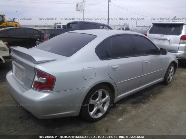 4S3BL686754213412 - 2005 SUBARU LEGACY GT SILVER photo 4