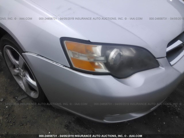 4S3BL686754213412 - 2005 SUBARU LEGACY GT SILVER photo 6