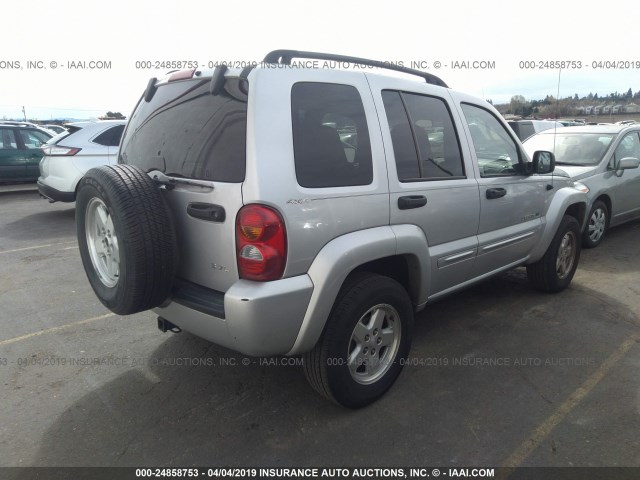 1J4GL58KX2W107348 - 2002 JEEP LIBERTY LIMITED SILVER photo 4