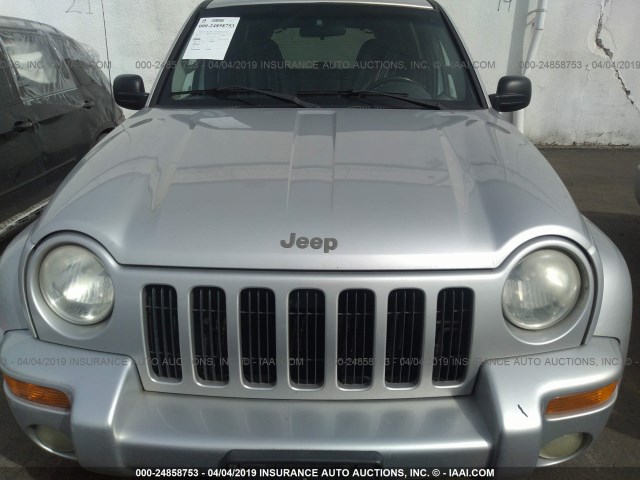 1J4GL58KX2W107348 - 2002 JEEP LIBERTY LIMITED SILVER photo 6