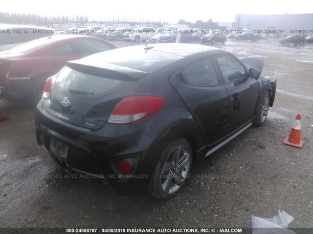 KMHTC6AE6DU172321 - 2013 HYUNDAI VELOSTER TURBO BLACK photo 4