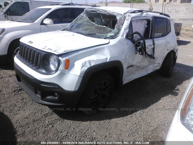 ZACCJABB1JPH85686 - 2018 JEEP RENEGADE LATITUDE WHITE photo 2