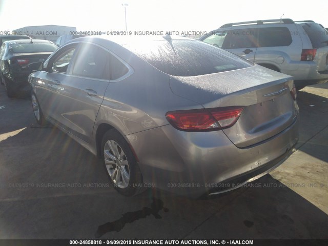 1C3CCCAB3GN112525 - 2016 CHRYSLER 200 LIMITED SILVER photo 3