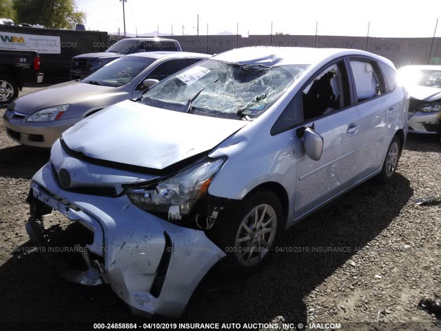 JTDZN3EU5FJ036999 - 2015 TOYOTA PRIUS V SILVER photo 2