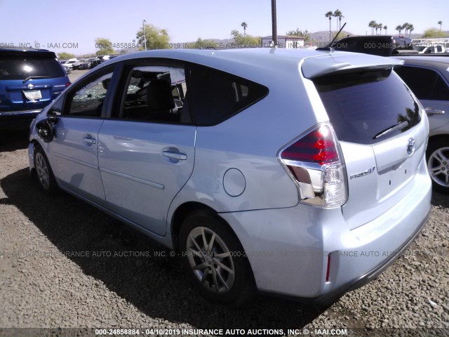 JTDZN3EU5FJ036999 - 2015 TOYOTA PRIUS V SILVER photo 3