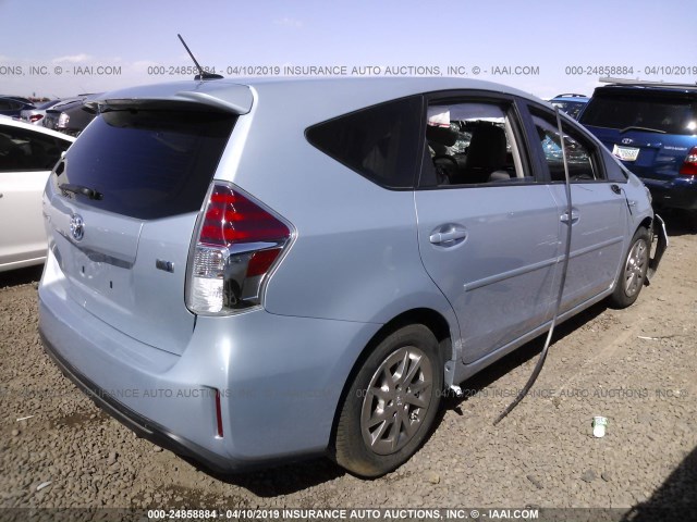 JTDZN3EU5FJ036999 - 2015 TOYOTA PRIUS V SILVER photo 4