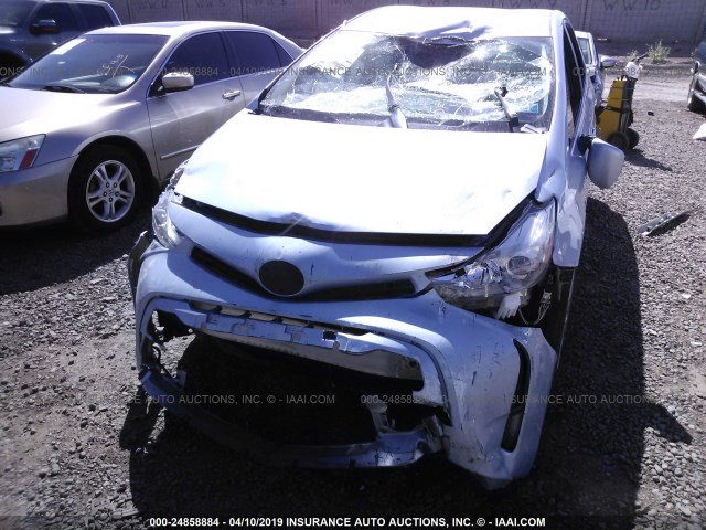 JTDZN3EU5FJ036999 - 2015 TOYOTA PRIUS V SILVER photo 6