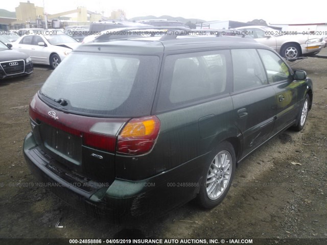 4S3BH635037303366 - 2003 SUBARU LEGACY L/L SPECIAL GREEN photo 4