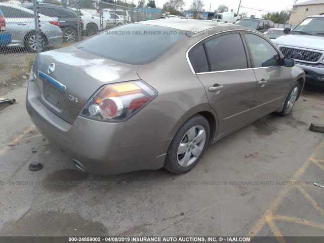 1N4AL21E97N406184 - 2007 NISSAN ALTIMA 2.5/2.5S BROWN photo 4