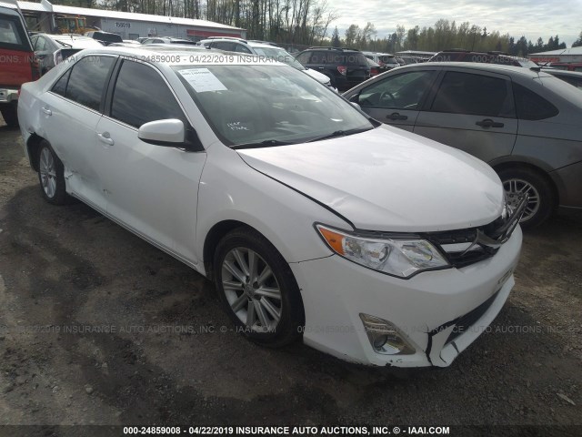 4T4BF1FK3CR244536 - 2012 TOYOTA CAMRY SE/LE/XLE WHITE photo 1