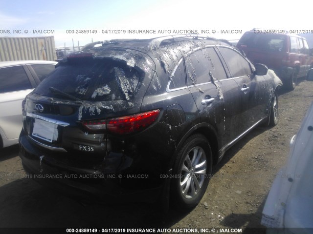 JN8AS1MW4BM434059 - 2011 INFINITI FX35 BLACK photo 4