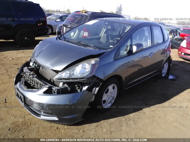 JHMGE8H39DC019078 - 2013 HONDA FIT GRAY photo 2