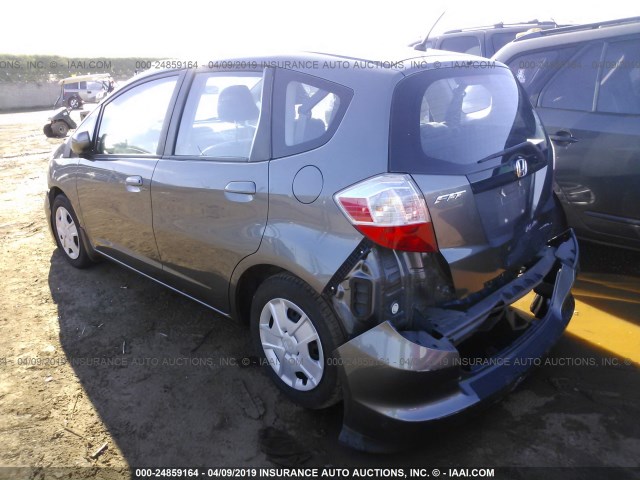 JHMGE8H39DC019078 - 2013 HONDA FIT GRAY photo 3