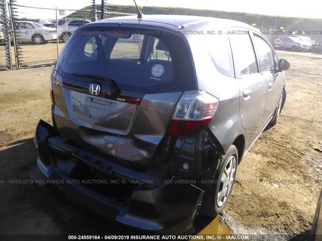 JHMGE8H39DC019078 - 2013 HONDA FIT GRAY photo 4